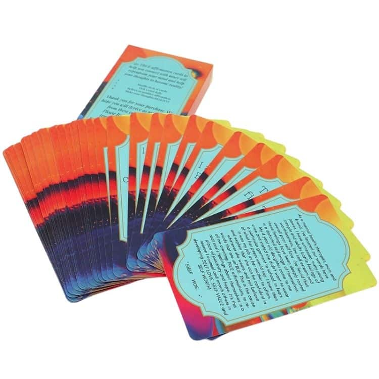 365 Daily Manifestation Gratitude Affirmation Cards Deck — custom card printing