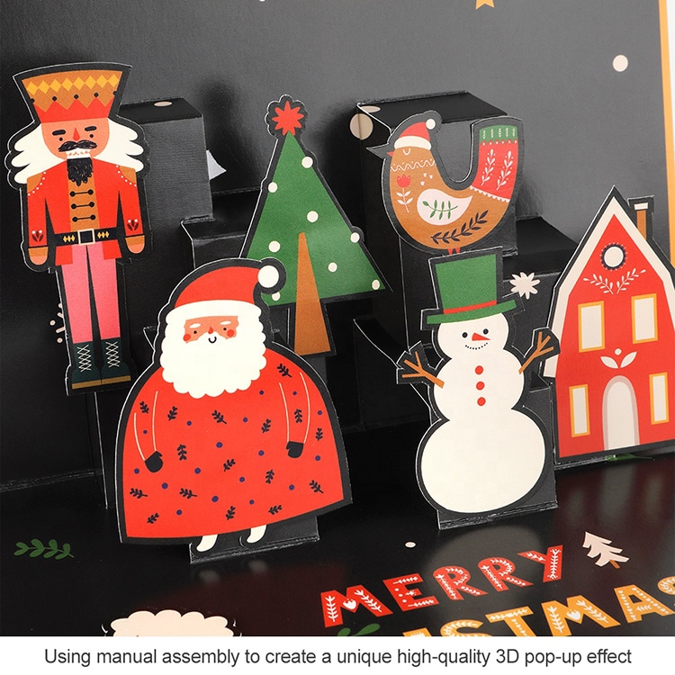 3D Santa Claus Holiday Pop Up Greeting Card view 4