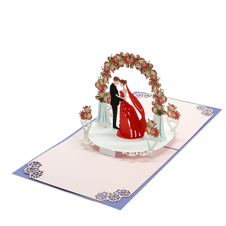3D greeting popup Wedding invitation card — custom card printing