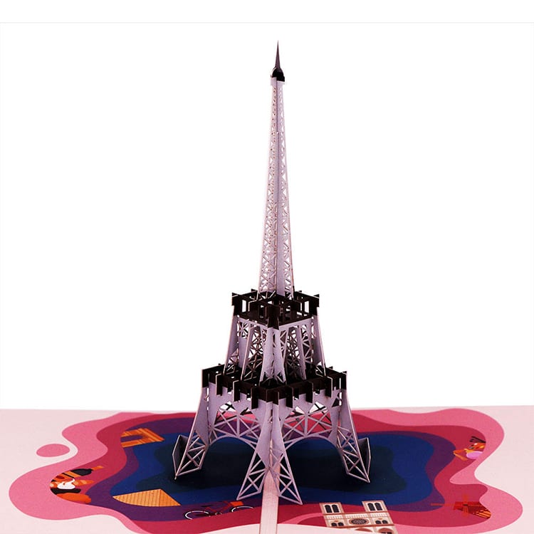 3D model pop up greeting card building — custom card printing