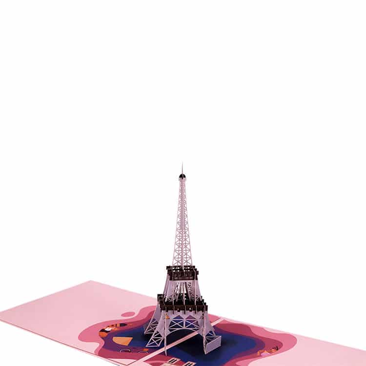 3D model pop up greeting card building view 4