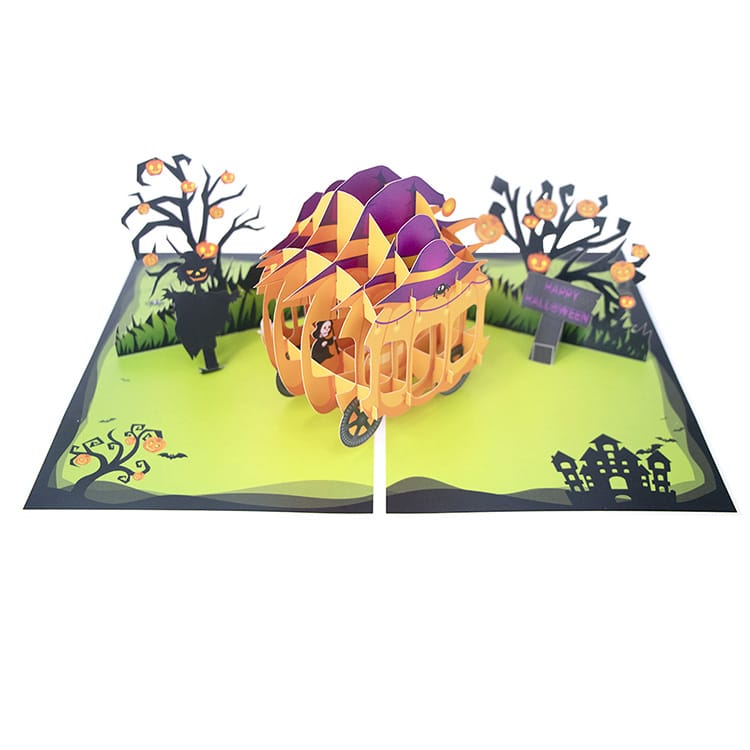 3d halloween pop up greeting cards — custom card printing