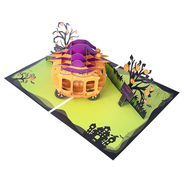 3d halloween pop up greeting cards view 2