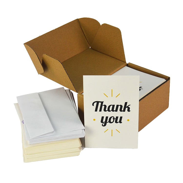 4x6 inch blank Thank You Notes With Sticker — custom card printing