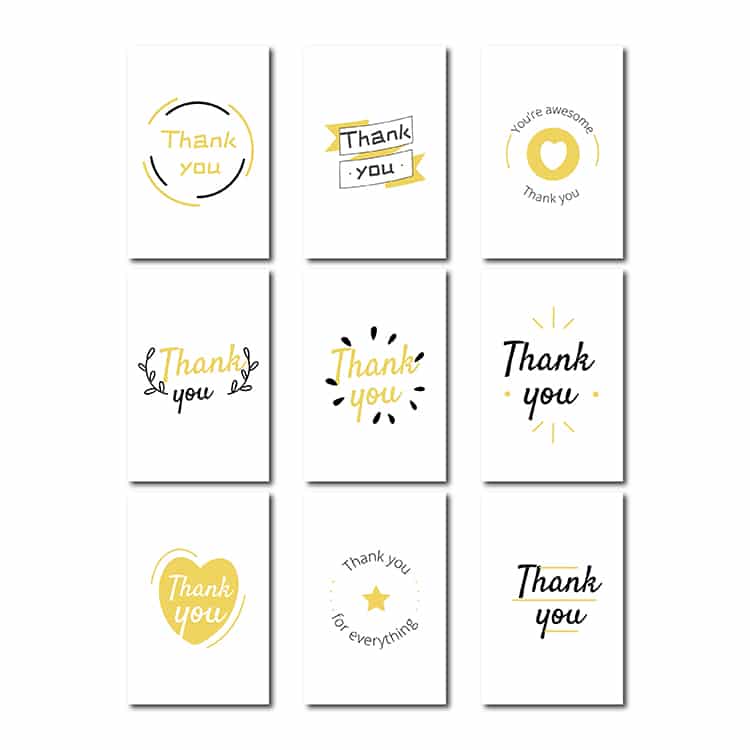 4x6 inch blank Thank You Notes With Sticker view 3