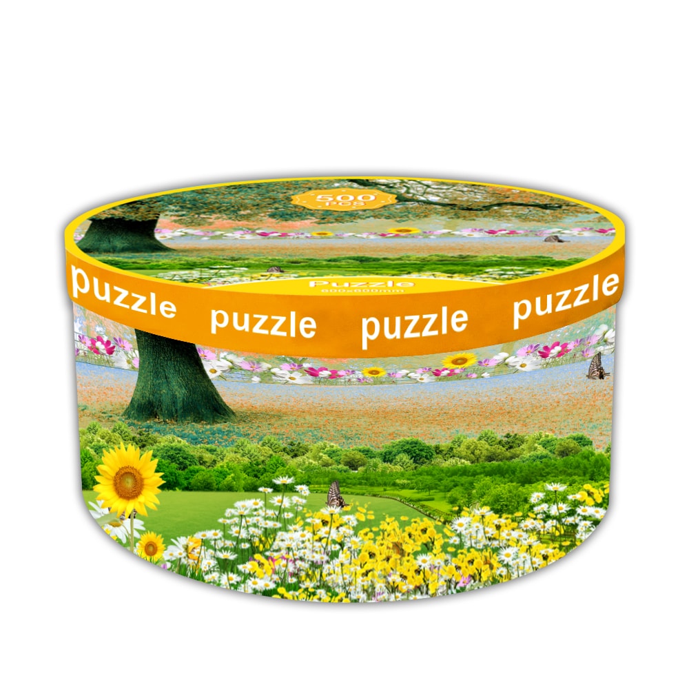 500 Piece Circular Paper Puzzle Print — custom card printing