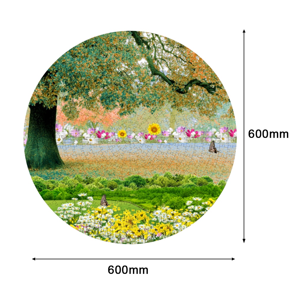 500 Piece Circular Paper Puzzle Print view 2