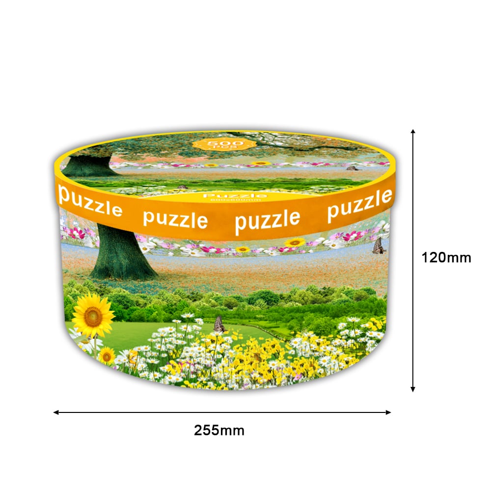 500 Piece Circular Paper Puzzle Print view 3