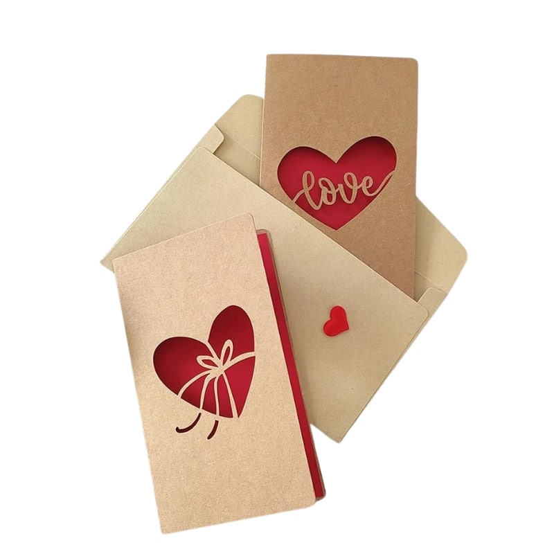 Anniversary greeting card envelope kraft paper — custom card printing