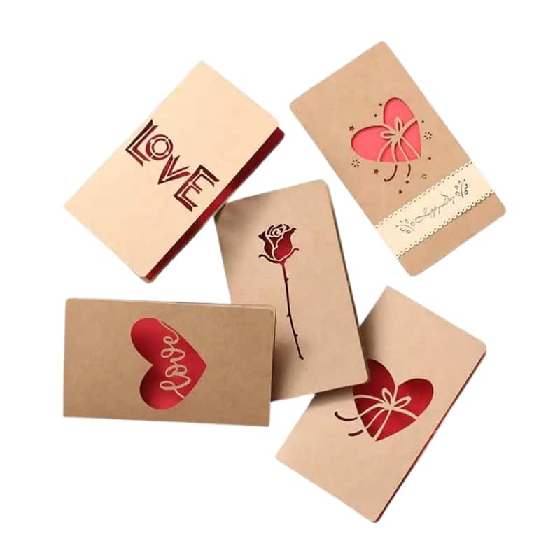 Anniversary greeting card envelope kraft paper view 2