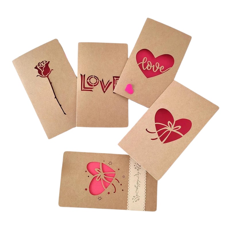 Anniversary greeting card envelope kraft paper view 4
