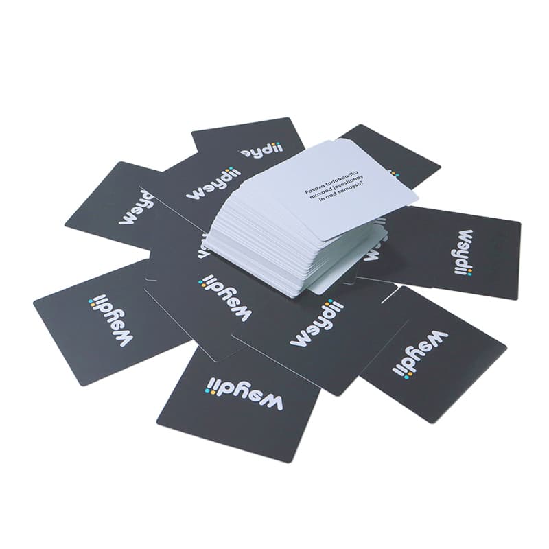 CYMK printed positive affirmation game card view 2