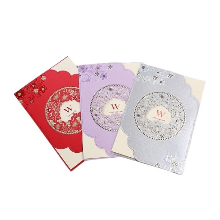 Collapsible wedding card with envelope — custom card printing