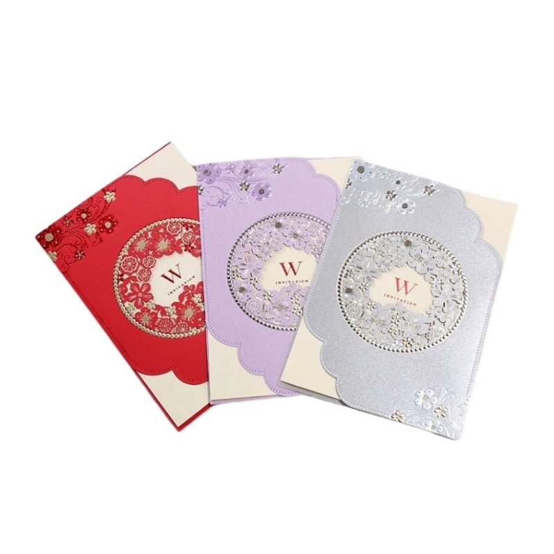 Collapsible wedding card with envelope — custom card printing