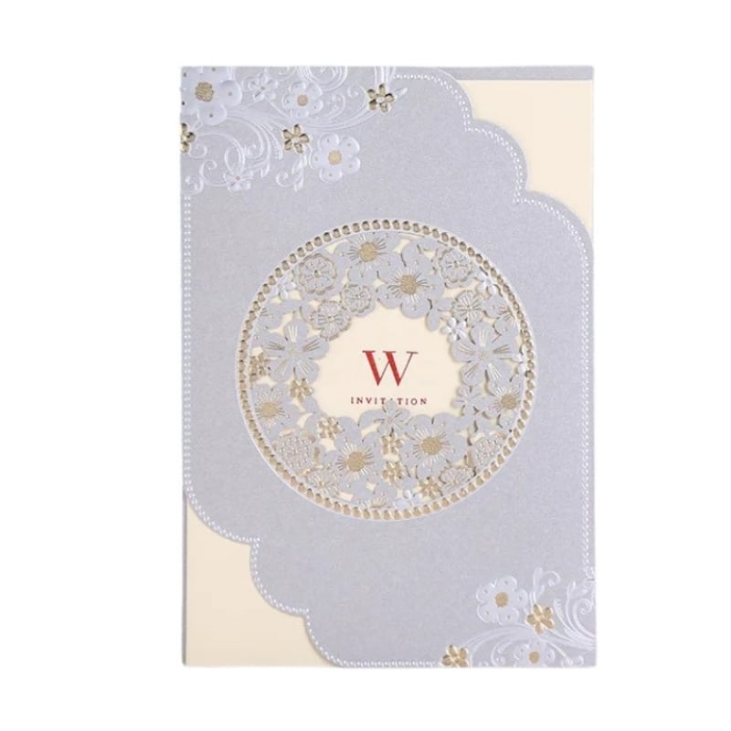 Collapsible wedding card with envelope view 4