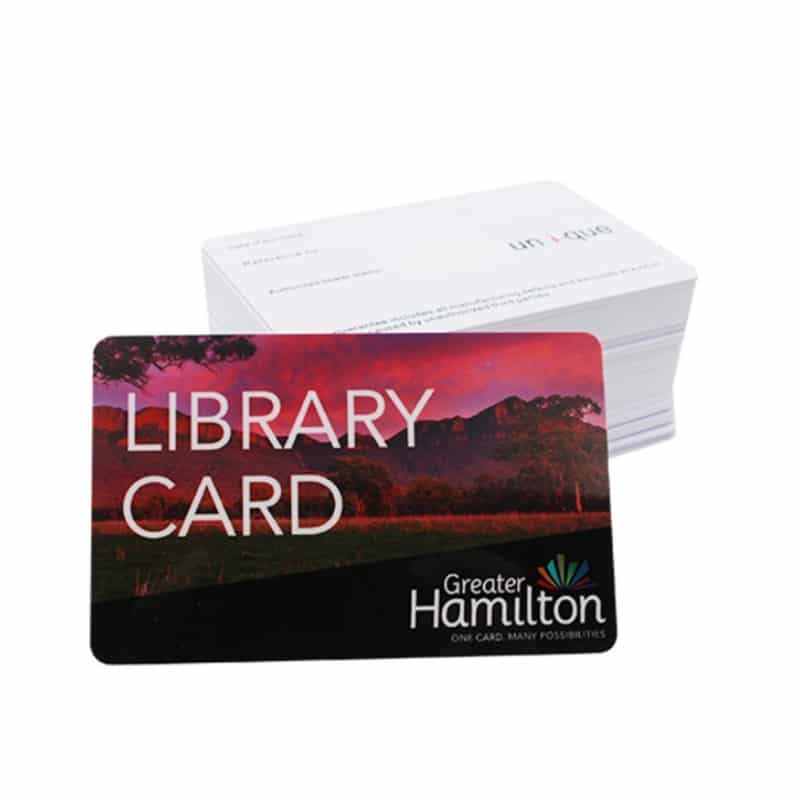 Color custom printed plastic membership card view 3