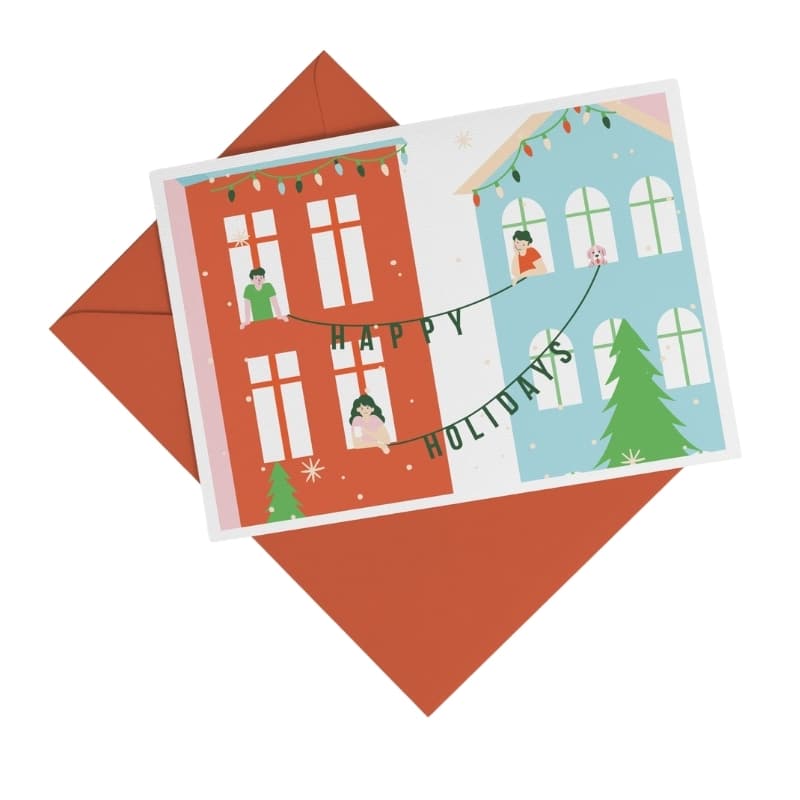 Color printed Merry Christmas cards view 3