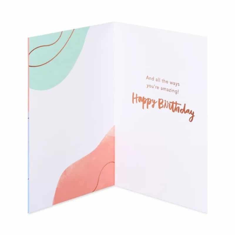 Color printed foldable birthday card view 2