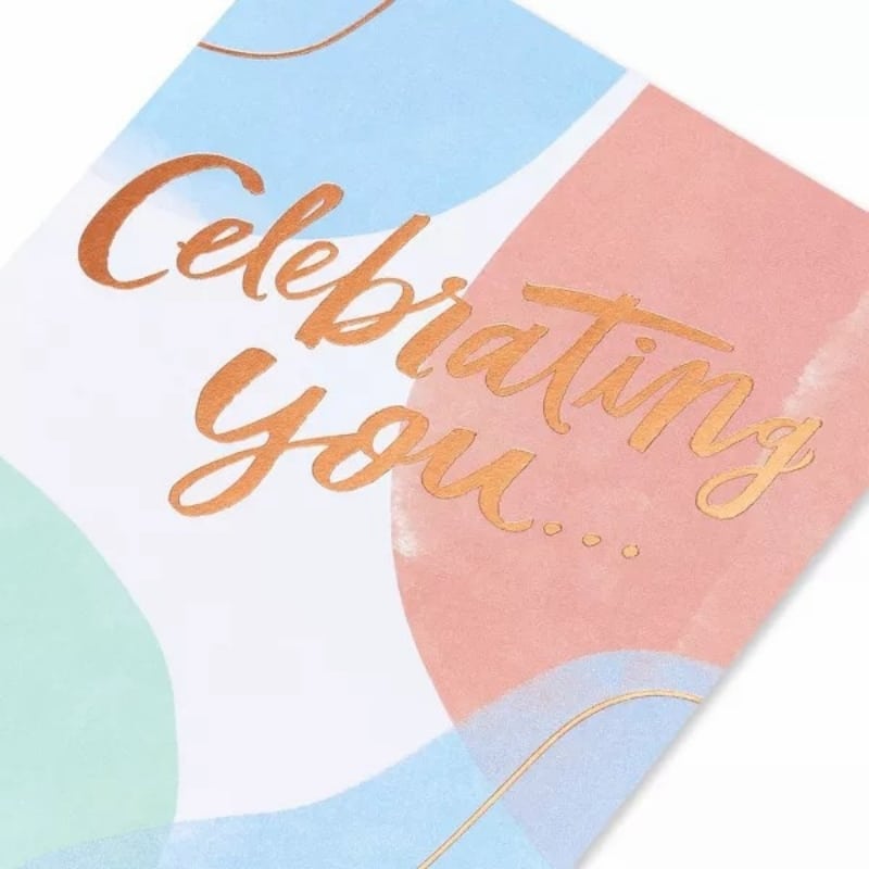 Color printed foldable birthday card view 3