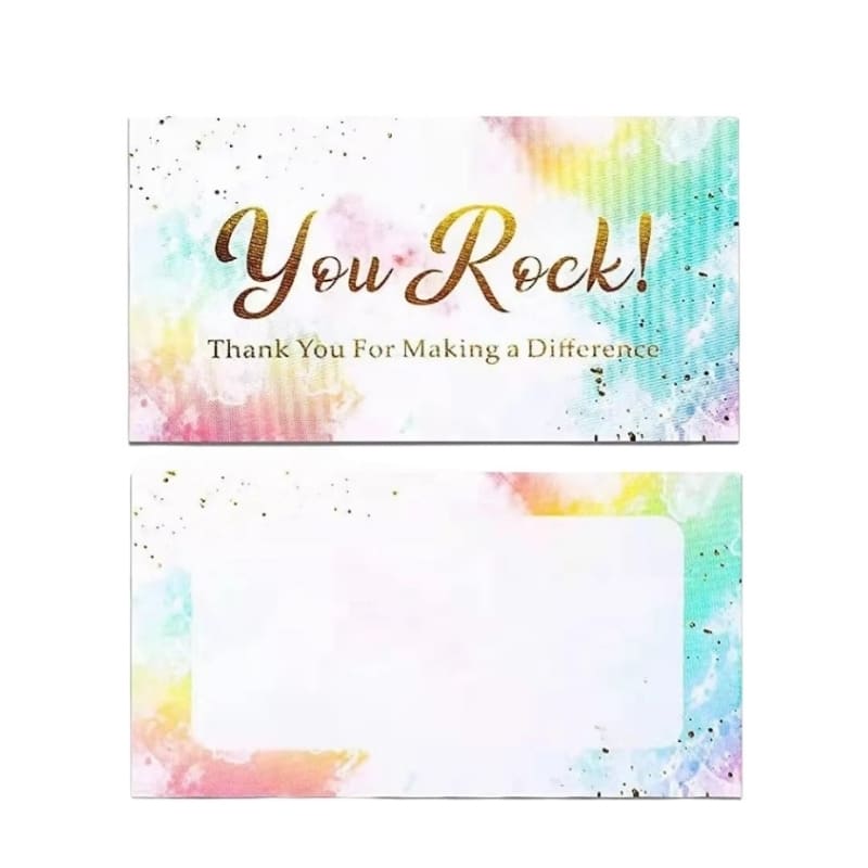 Color printed holographic thank you cards view 3