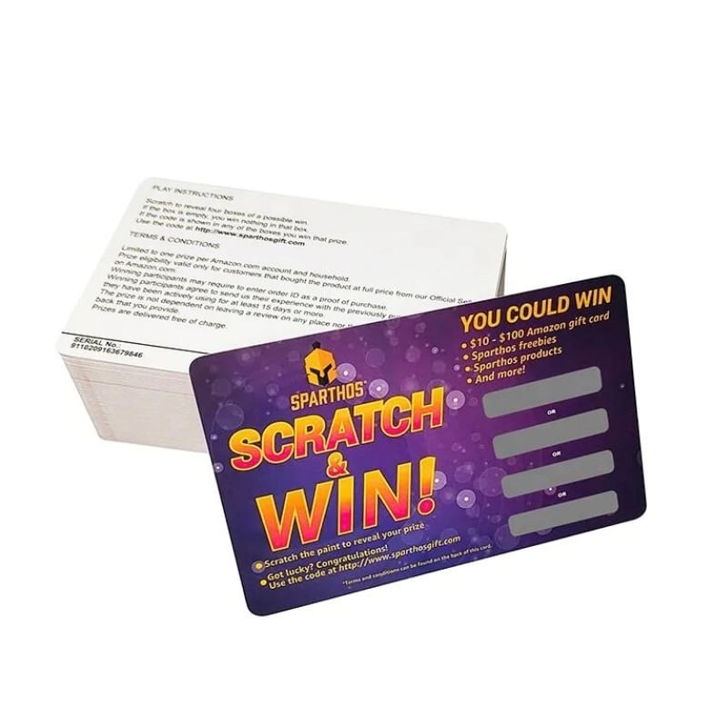 Color printing custom scratch cards view 2