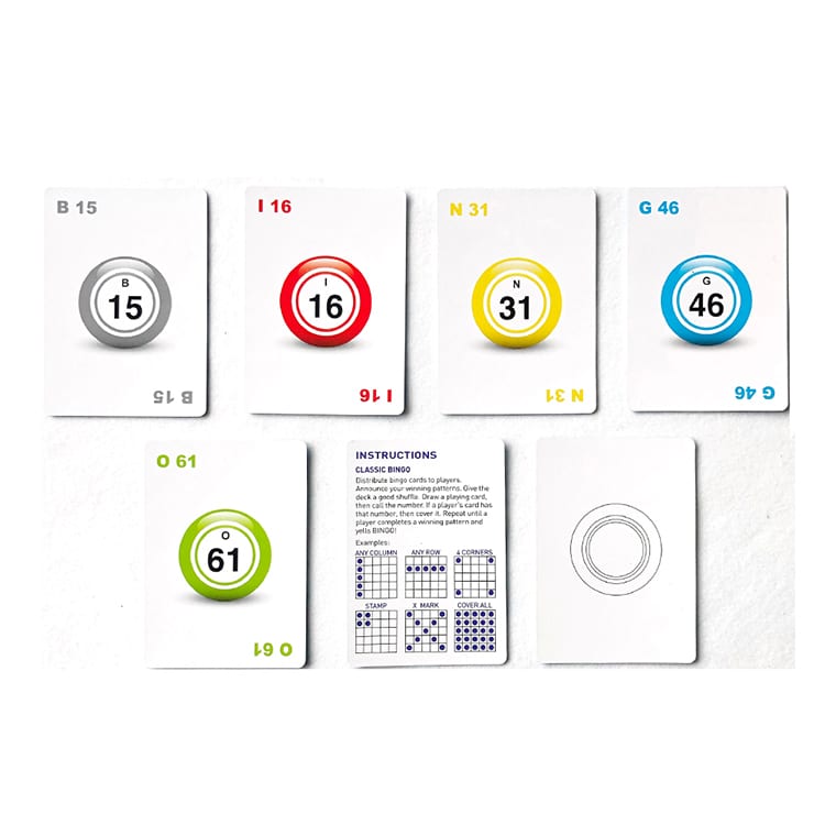 Colorful 2.5X3.5 Inch Bingo Calling Cards view 4