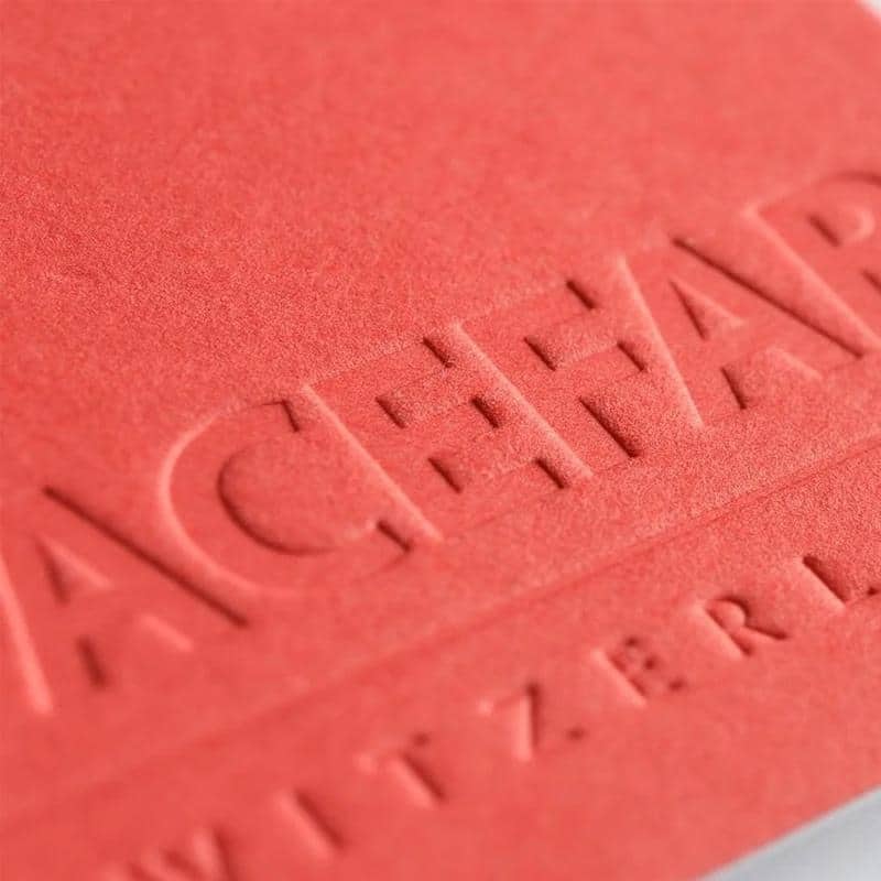 Cotton embossed paper business cards view 2