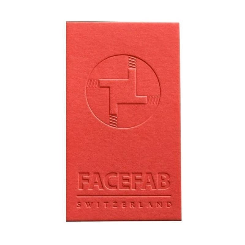 Cotton embossed paper business cards view 3