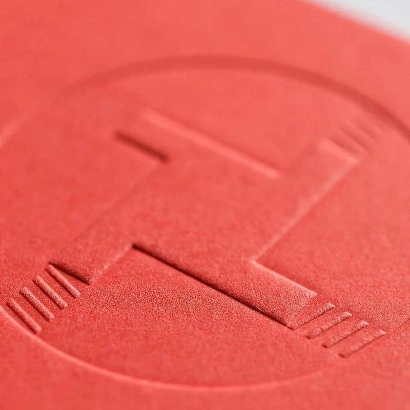 Cotton embossed paper business cards view 4