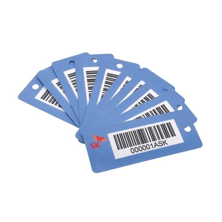 Cusrom Plastic keychain card with barcode — custom card printing