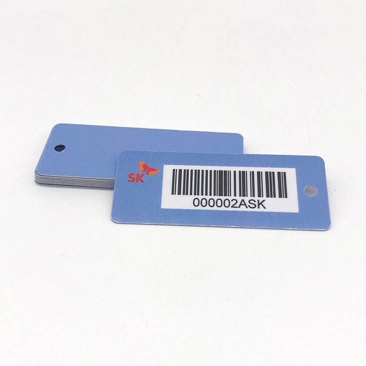Cusrom Plastic keychain card with barcode view 4