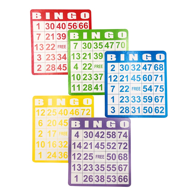 Custom 100 Bingo Game Cards — custom card printing