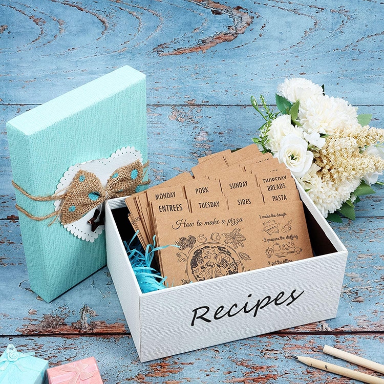 Custom 46inches Recipe Cards with box Holder view 4