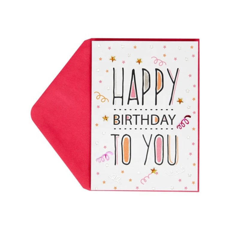 Custom Birthday Foil Letter Cards — custom card printing