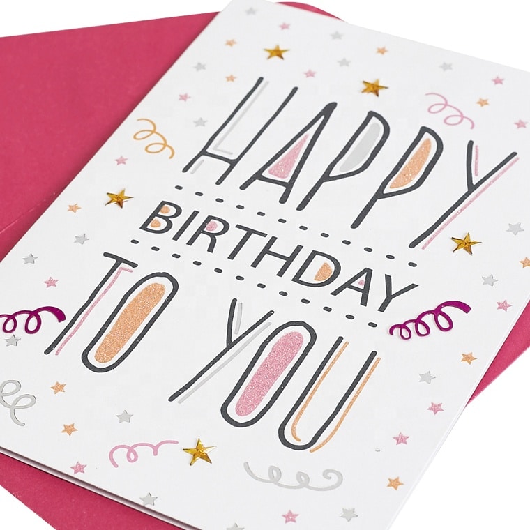 Custom Birthday Foil Letter Cards view 4