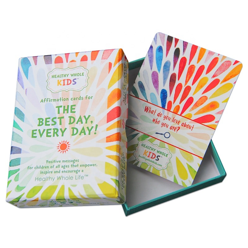 Custom Box 50 Positive Mind Affirmation Cards — custom card printing