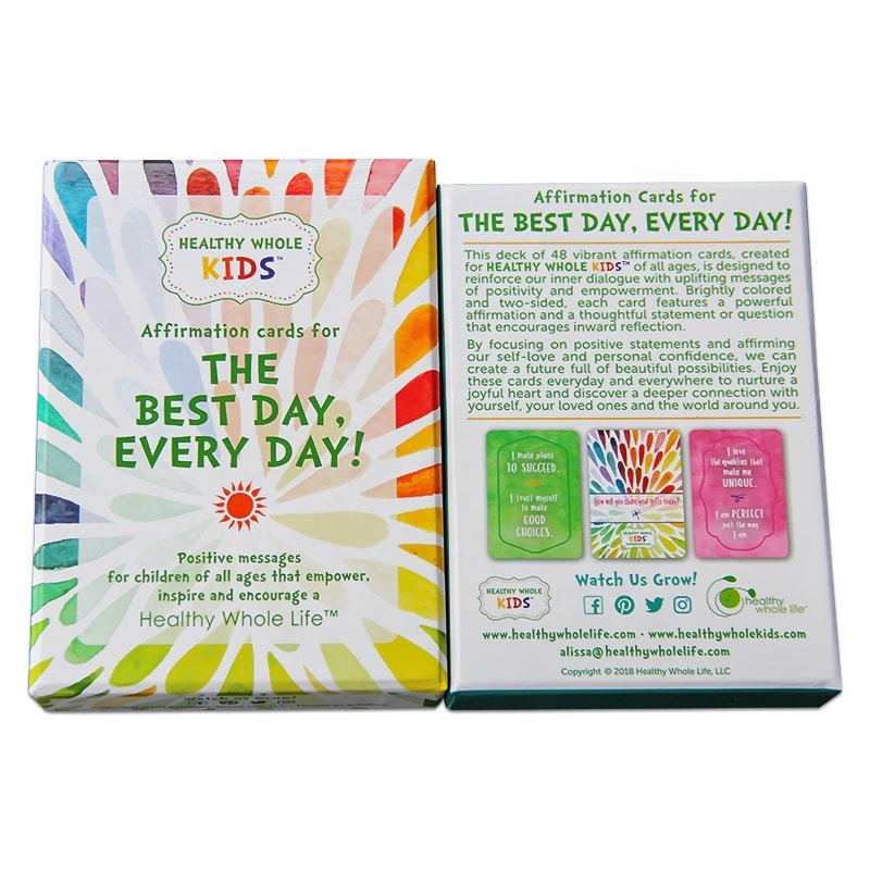 Custom Box 50 Positive Mind Affirmation Cards view 3