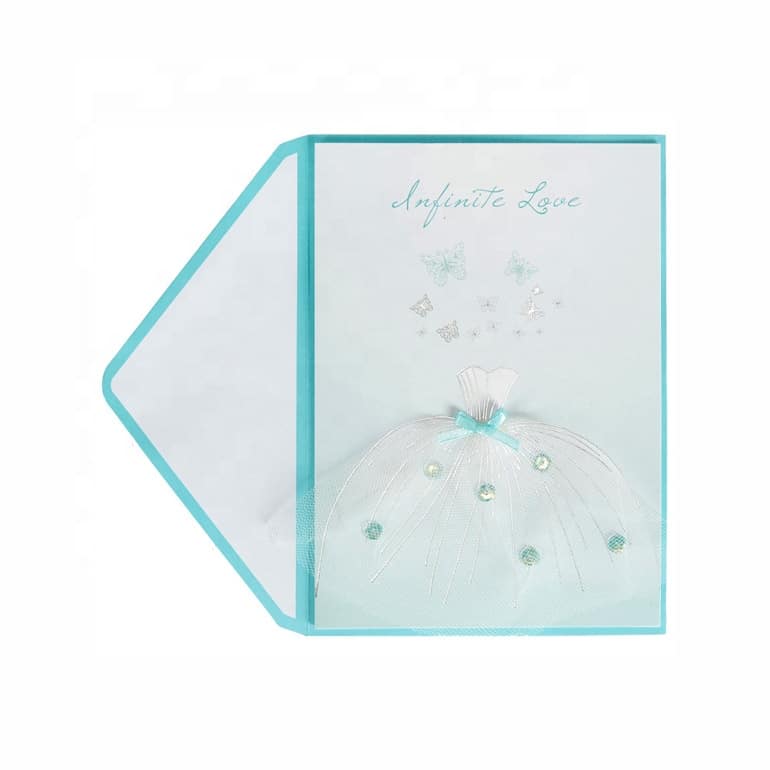 Custom Bridal Dress Wedding Cards — custom card printing