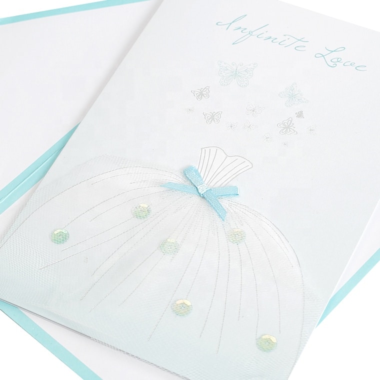 Custom Bridal Dress Wedding Cards view 3