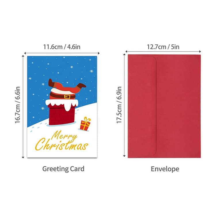 Custom Christmas Greeting Cards with Envelopes view 4
