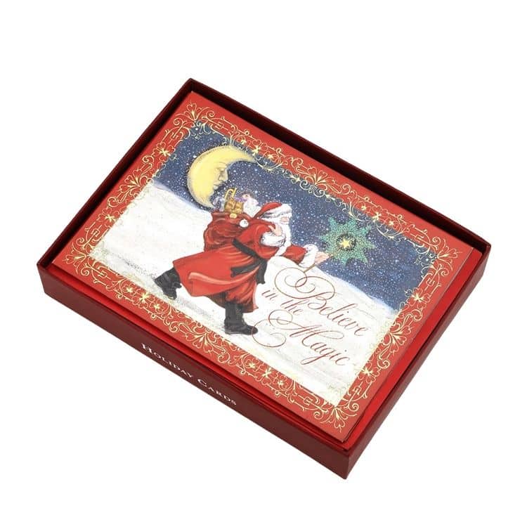 Custom Christmas Greeting Cards with Envelopes Set Box — custom card printing