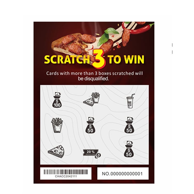 Custom Christmas Winning Cards Scratch Lottery Card view 3