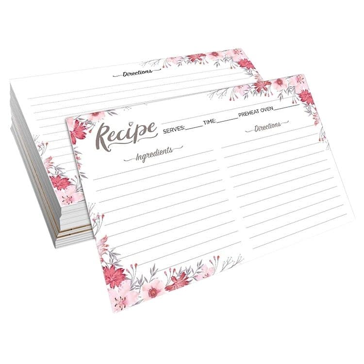 Custom Double Sided printing Recipe Cards — custom card printing