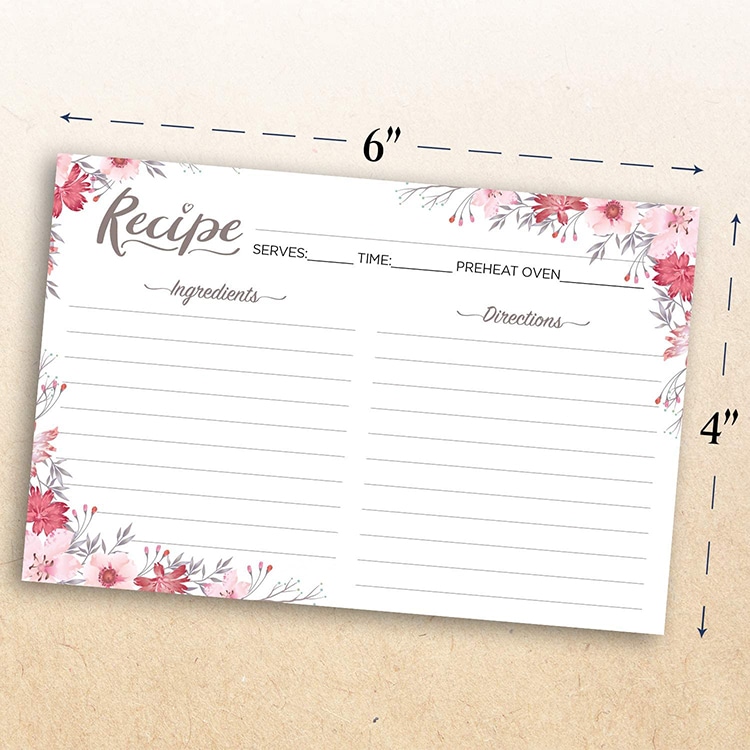 Custom Double Sided printing Recipe Cards view 3