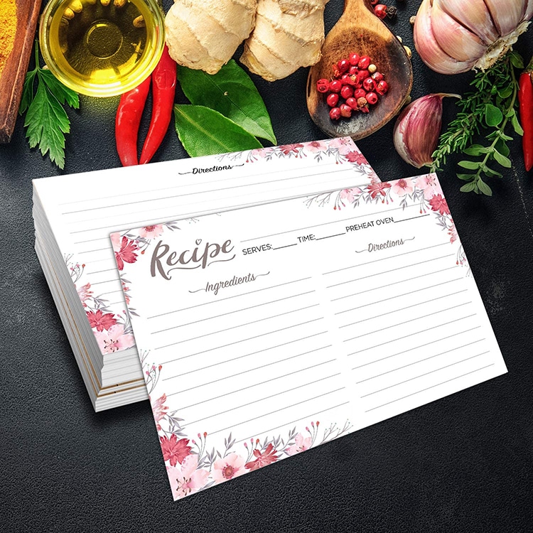 Custom Double Sided printing Recipe Cards view 4