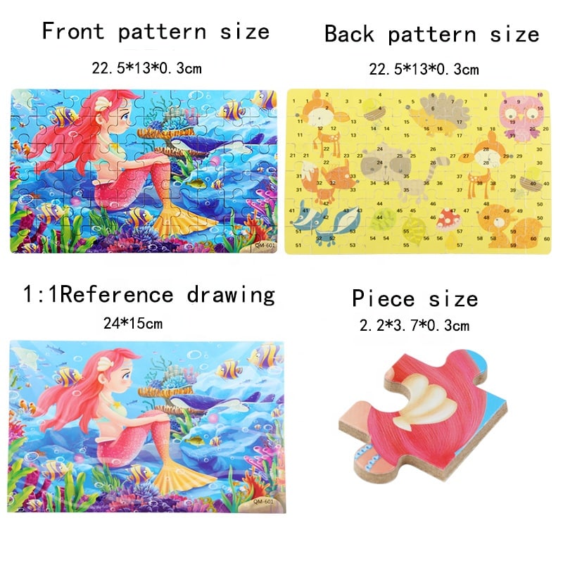 Custom Early Educational Jigsaw Puzzle with tin box view 2