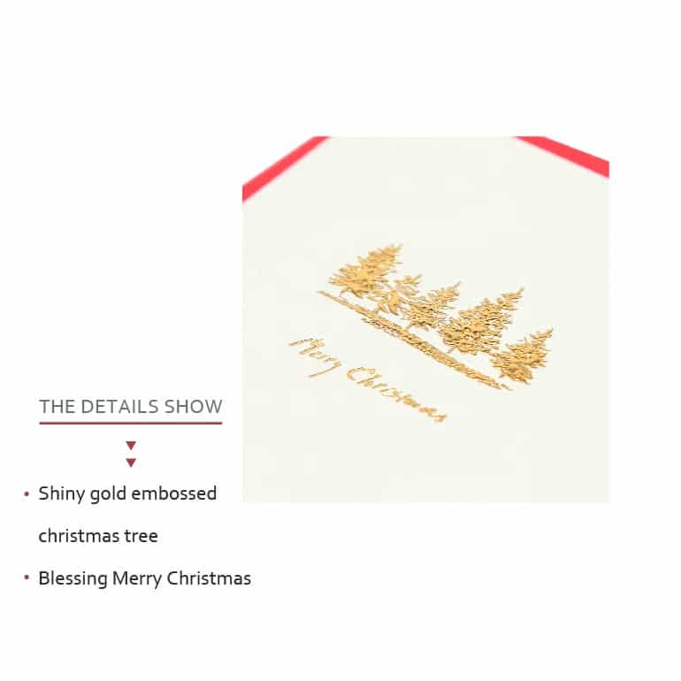Custom Emboss Christmas Boxed Greeting Cards view 3