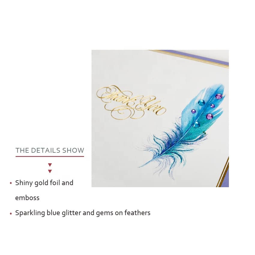 Custom Embossed Thank You Cards view 2