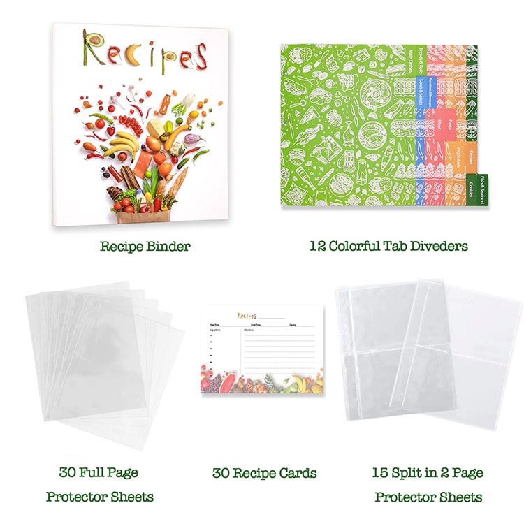 Custom Family Recipe card With Dividers And Label view 3