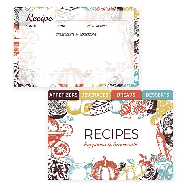 Custom Flash Kitchen 100 Recipe Card — custom card printing